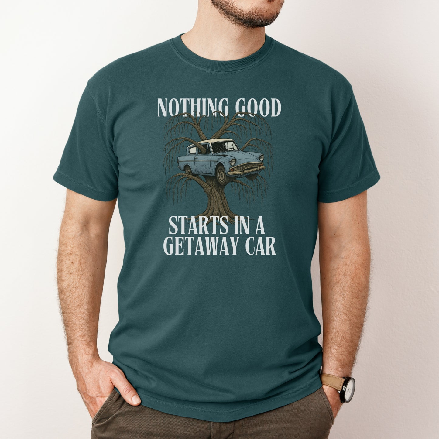 Flying Car Inspired T Shirt Wizard Adventure Graphic Tee Fantasy Book Lover Shirt Magical School Inspired Clothing
