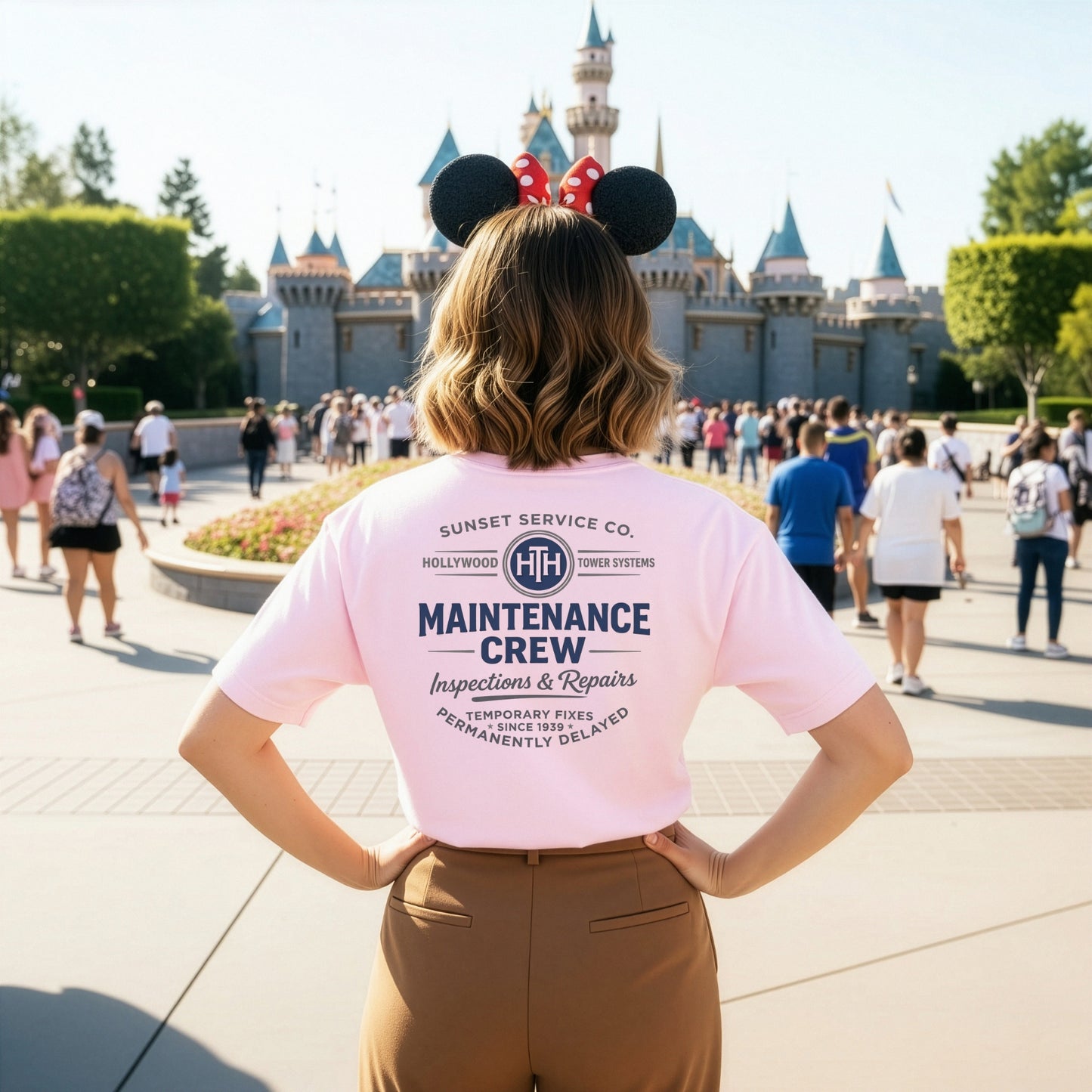Tower Hotel Maintenance Crew T Shirt Tower of Terror Theme Park Inspired Graphic Tee Spooky Ride Shirt Vintage Attraction Apparel