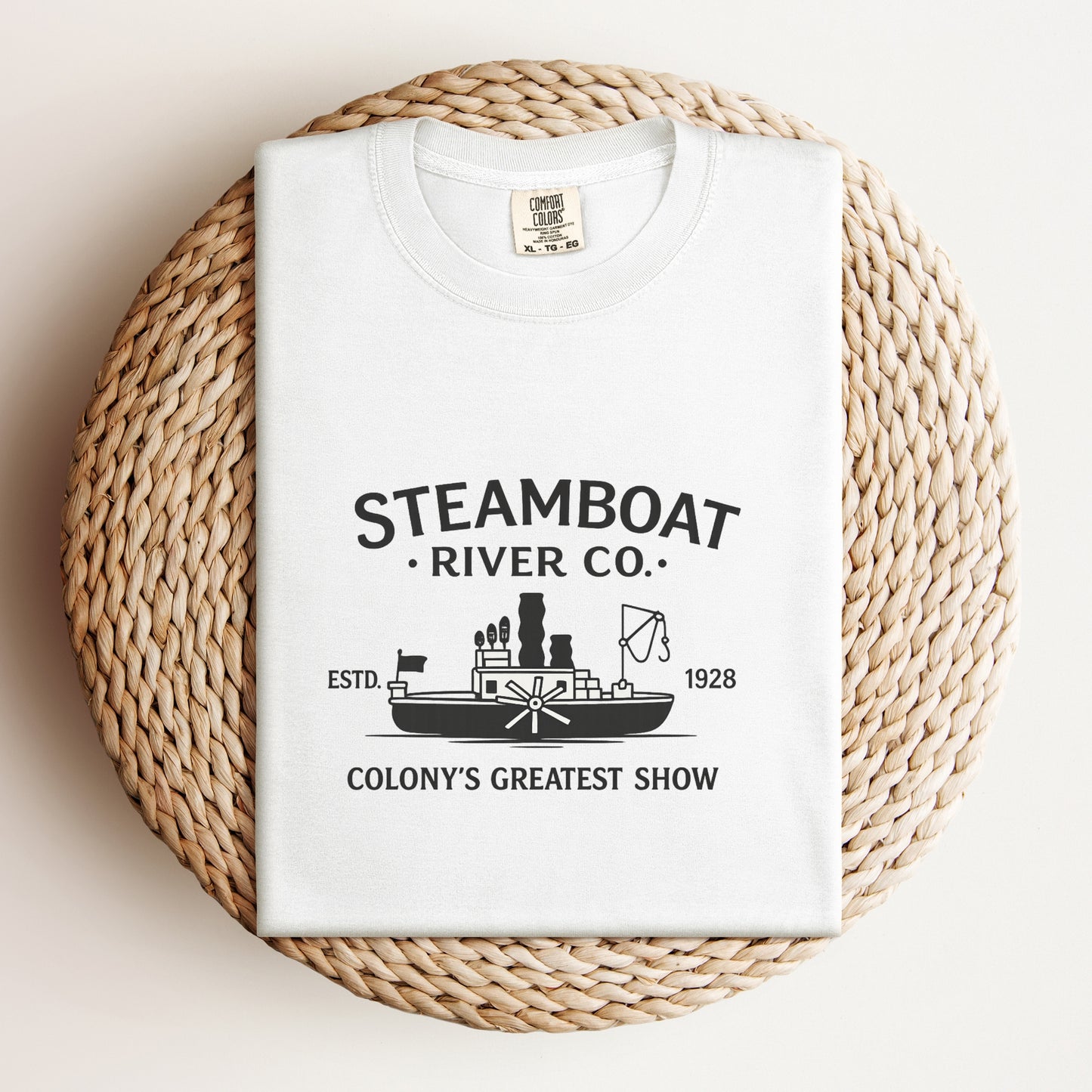 Steamboat Willie Inspired T Shirt Vintage Riverboat Tee Retro Cartoon Style Shirt Steamboat River Co Graphic Theme Park Fan Gift