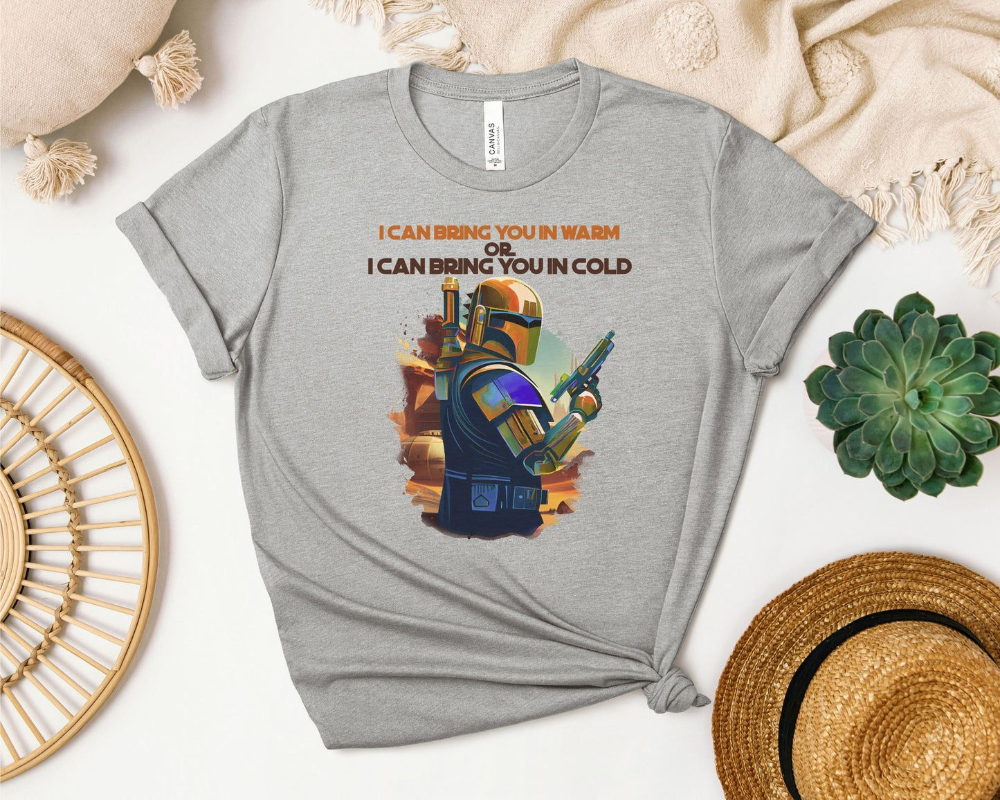Warm or Cold T-Shirt – Mandalorian Inspired Tee for Star Wars Fans