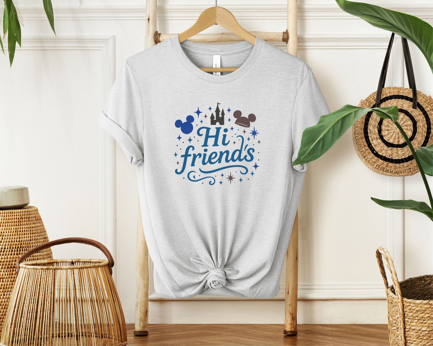 "Hi Friends" T-Shirt – Disney Greeting Inspired Tee for Disney World Fans