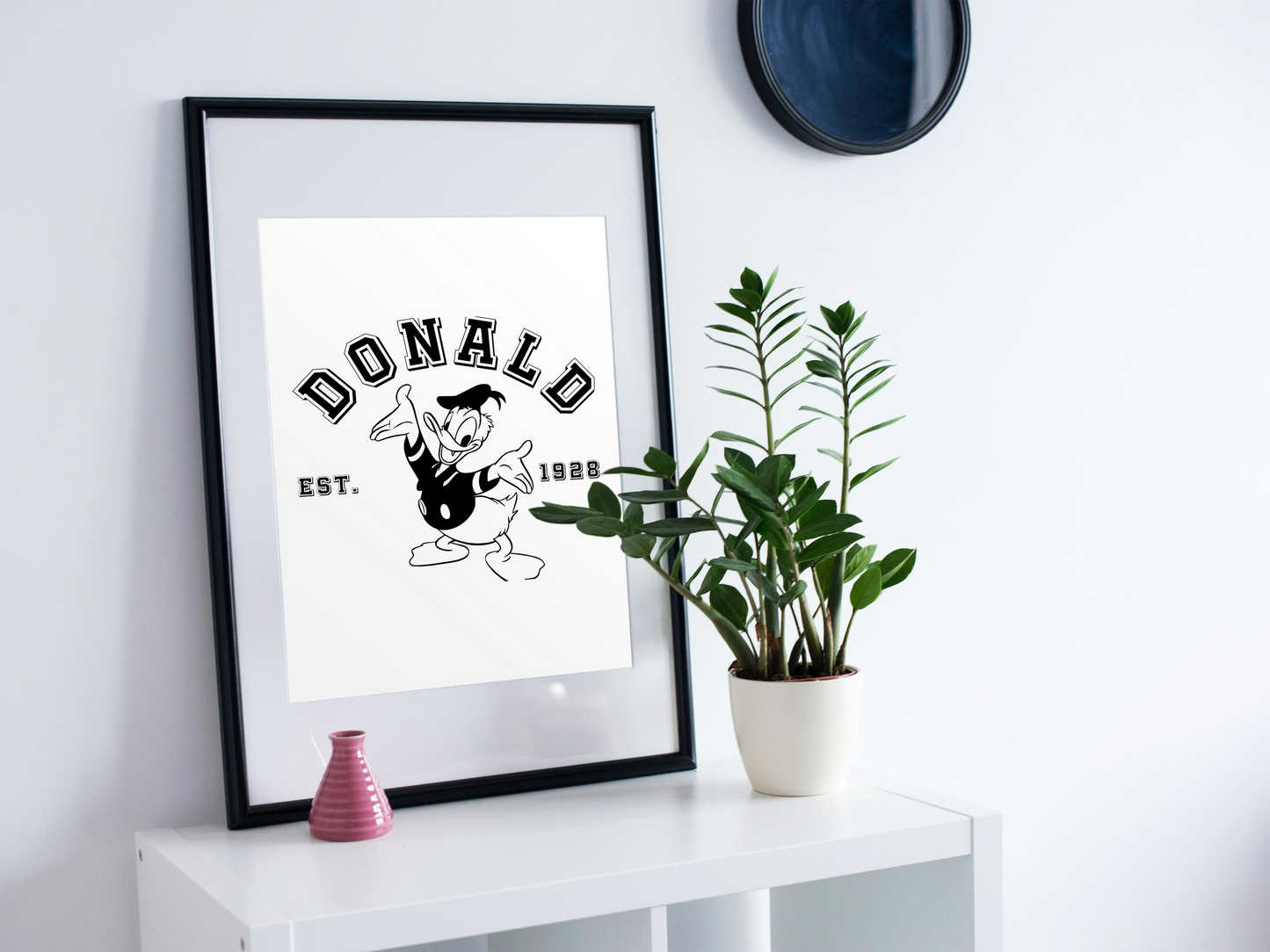 Donald Duck Est. 1928 Print – Vintage Disney Wall Art for Classic Cartoon Fans