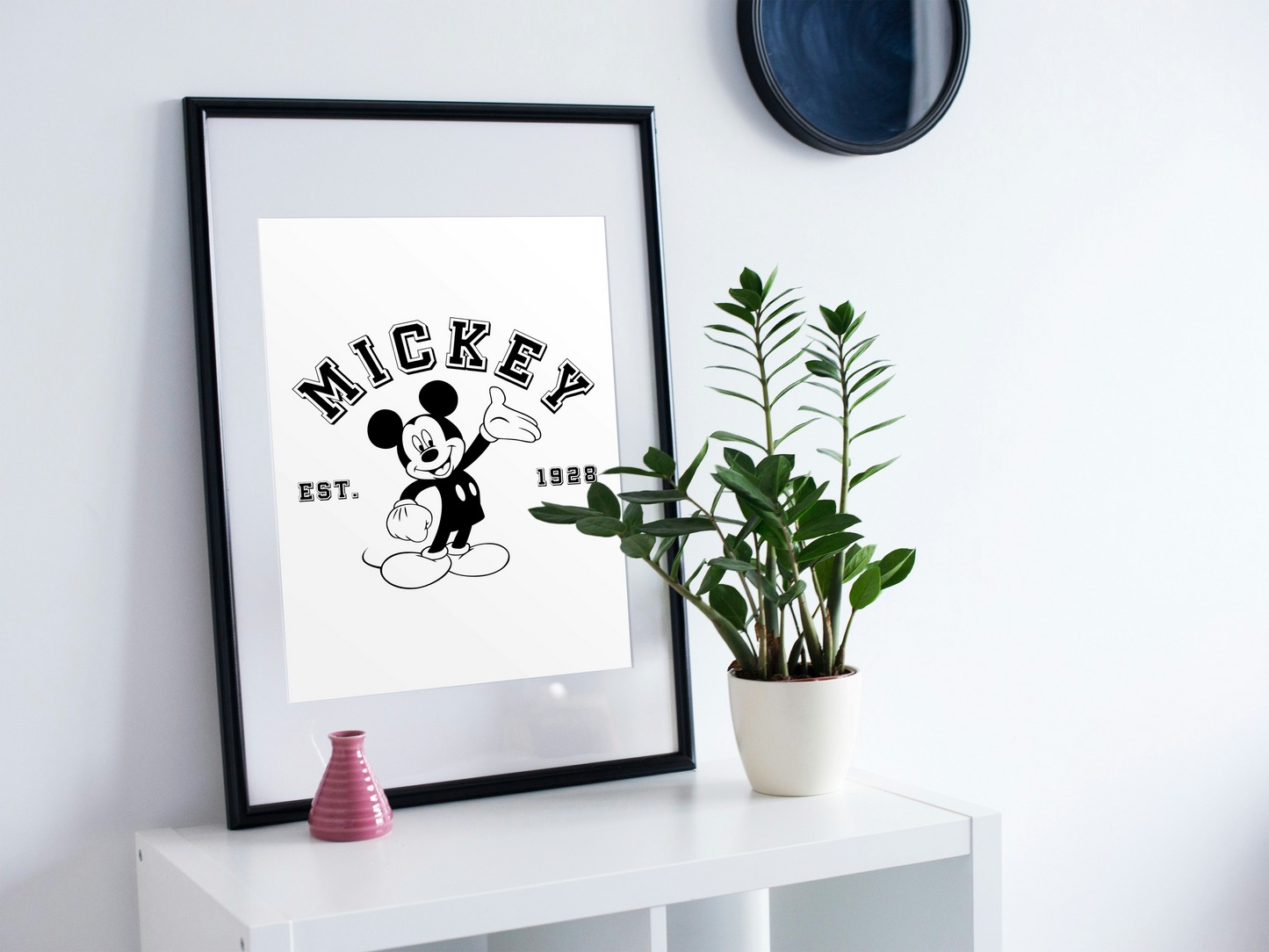Mickey Mouse Est. 1928 Print – Vintage Disney Wall Art for Classic Cartoon Fans