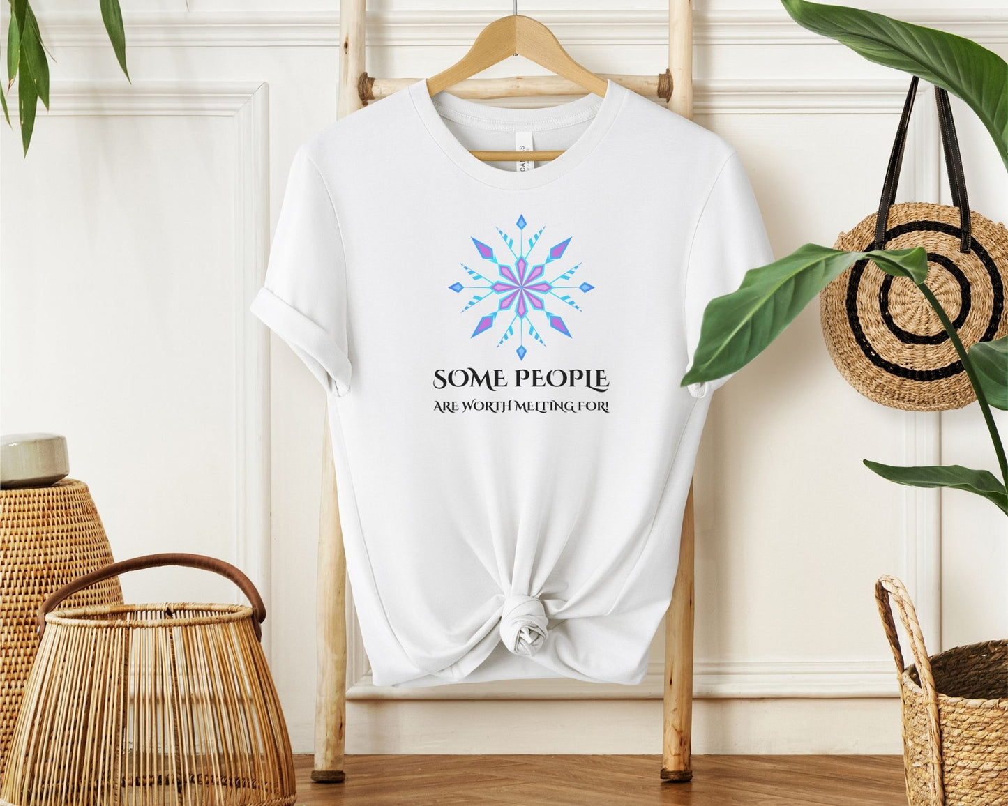 Some People Are Worth Melting For T-Shirt – Frozen Inspired Tee for Disney Fans