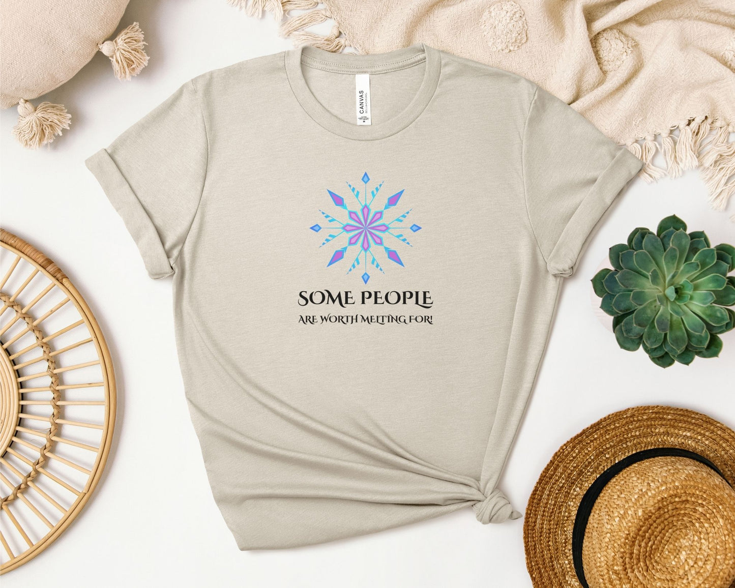 Some People Are Worth Melting For T-Shirt – Frozen Inspired Tee for Disney Fans