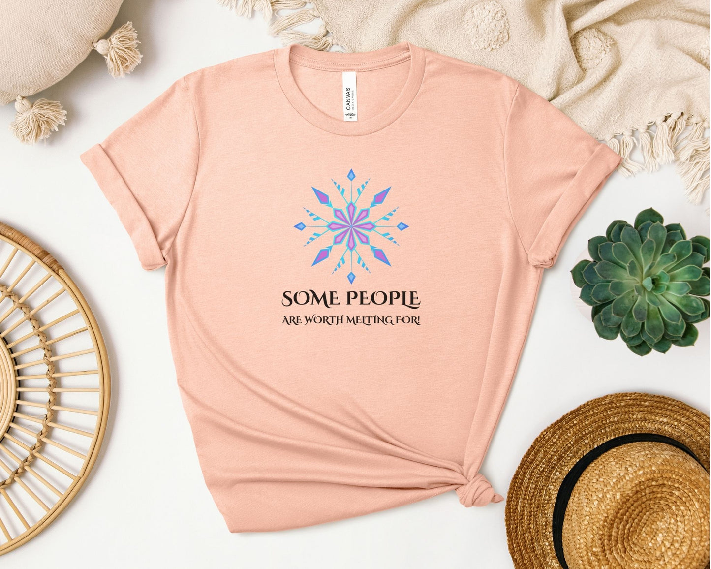 Some People Are Worth Melting For T-Shirt – Frozen Inspired Tee for Disney Fans