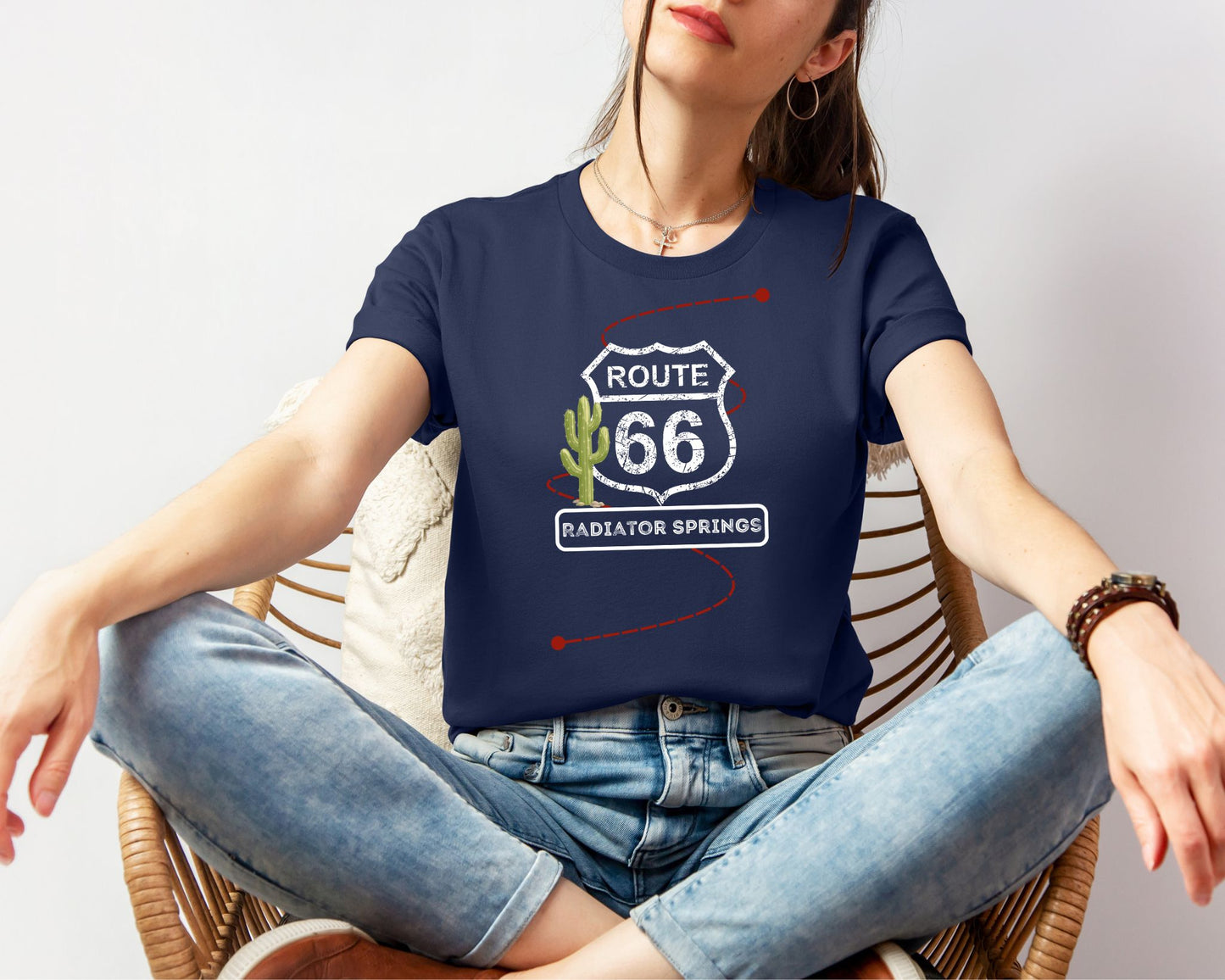 Radiator Springs Route 66 T-Shirt – Pixar Cars Fan Tee for Disney Trips