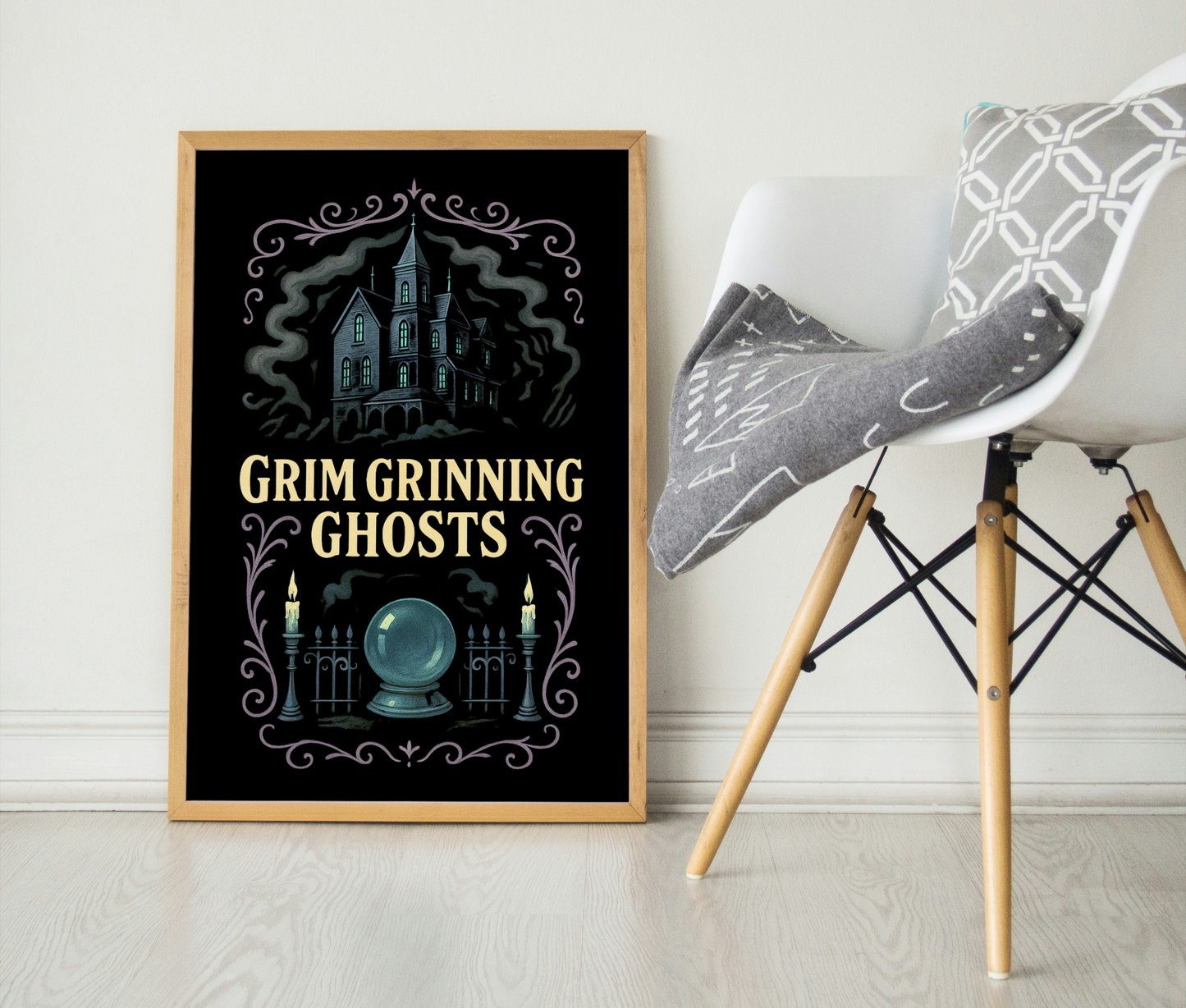 Grim Grinning Ghosts Print – Haunted Mansion Inspired Wall Art for Disney Fans