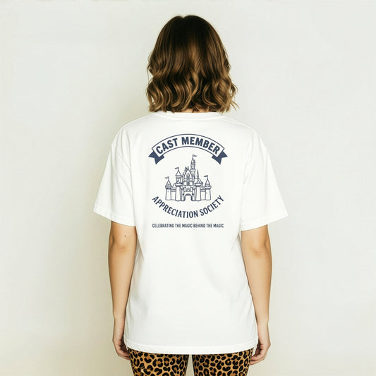 Cast Member Appreciation Society T Shirt Theme Park Inspired Graphic Tee Disney Inspired Fan Apparel Park Lover Gift