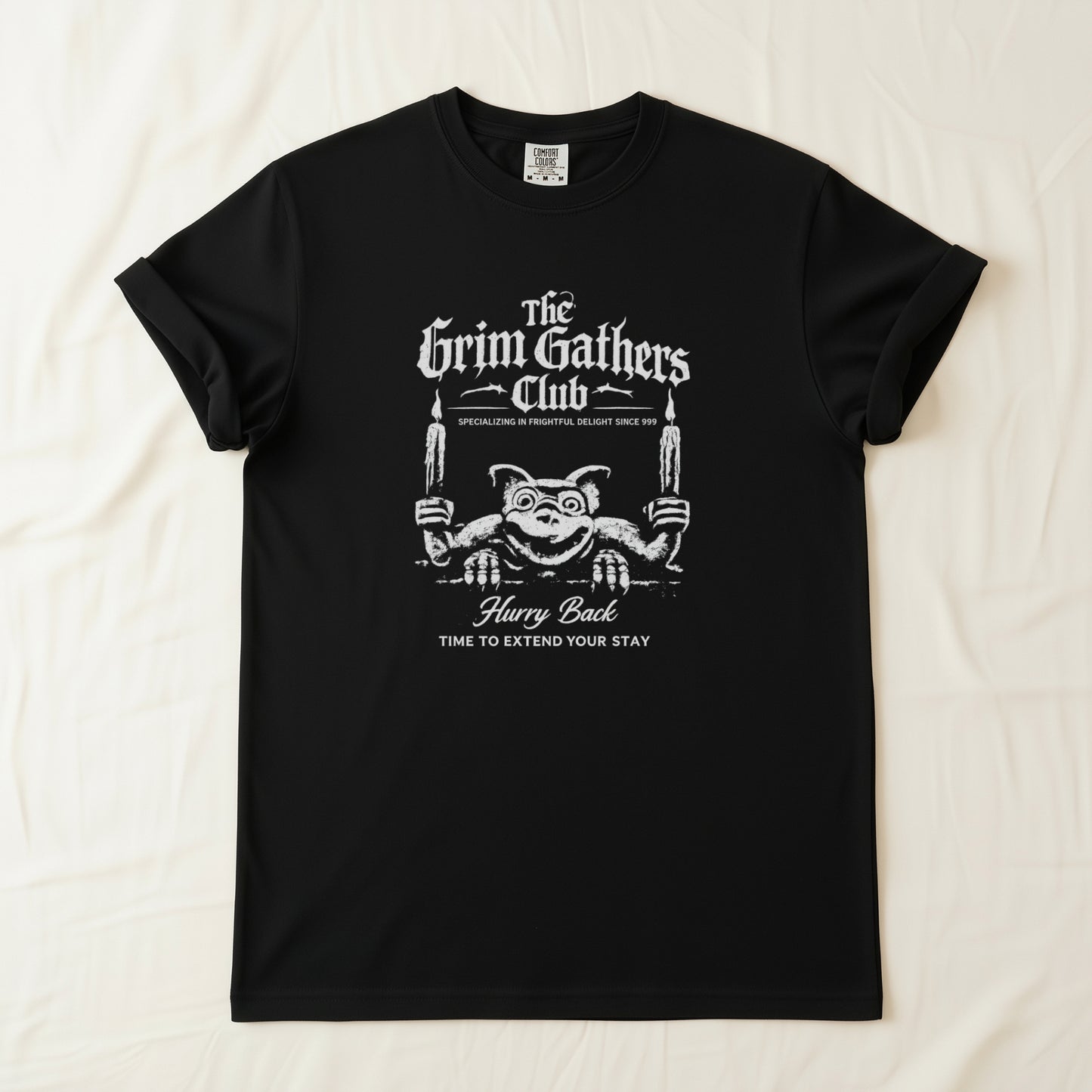 Grim Gathers Club T Shirt Haunted Mansion Inspired Graphic Tee Spooky Theme Park Shirt Halloween Apparel
