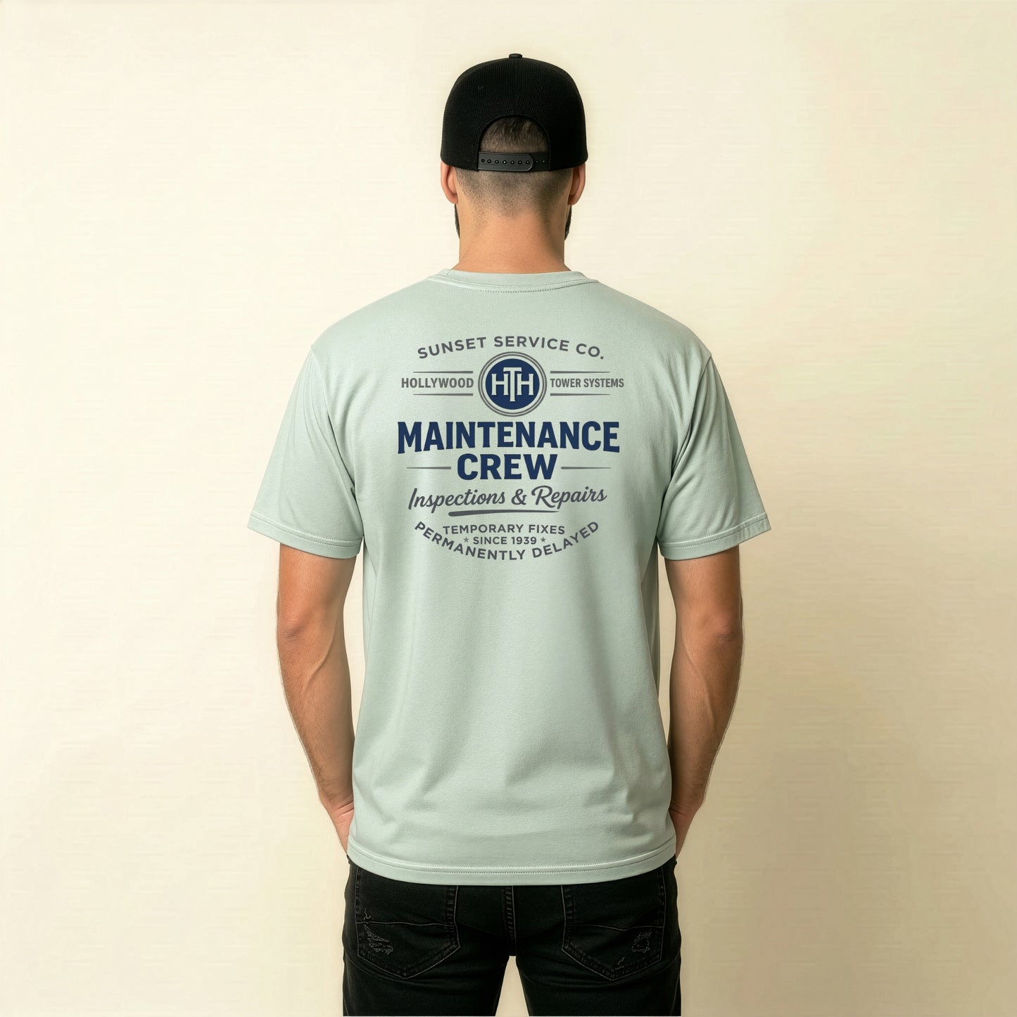 Tower Hotel Maintenance Crew T Shirt Tower of Terror Theme Park Inspired Graphic Tee Spooky Ride Shirt Vintage Attraction Apparel