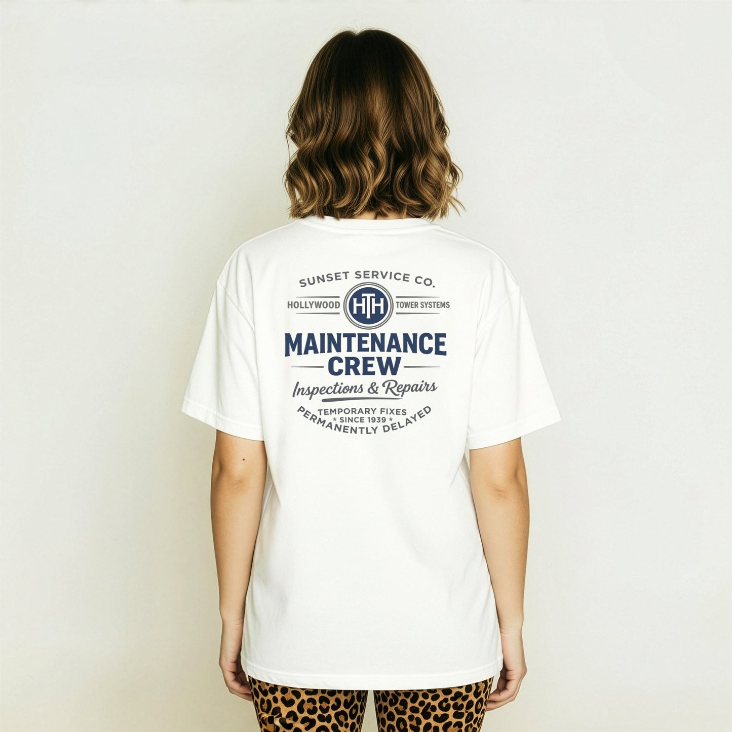 Tower Hotel Maintenance Crew T Shirt Tower of Terror Theme Park Inspired Graphic Tee Spooky Ride Shirt Vintage Attraction Apparel