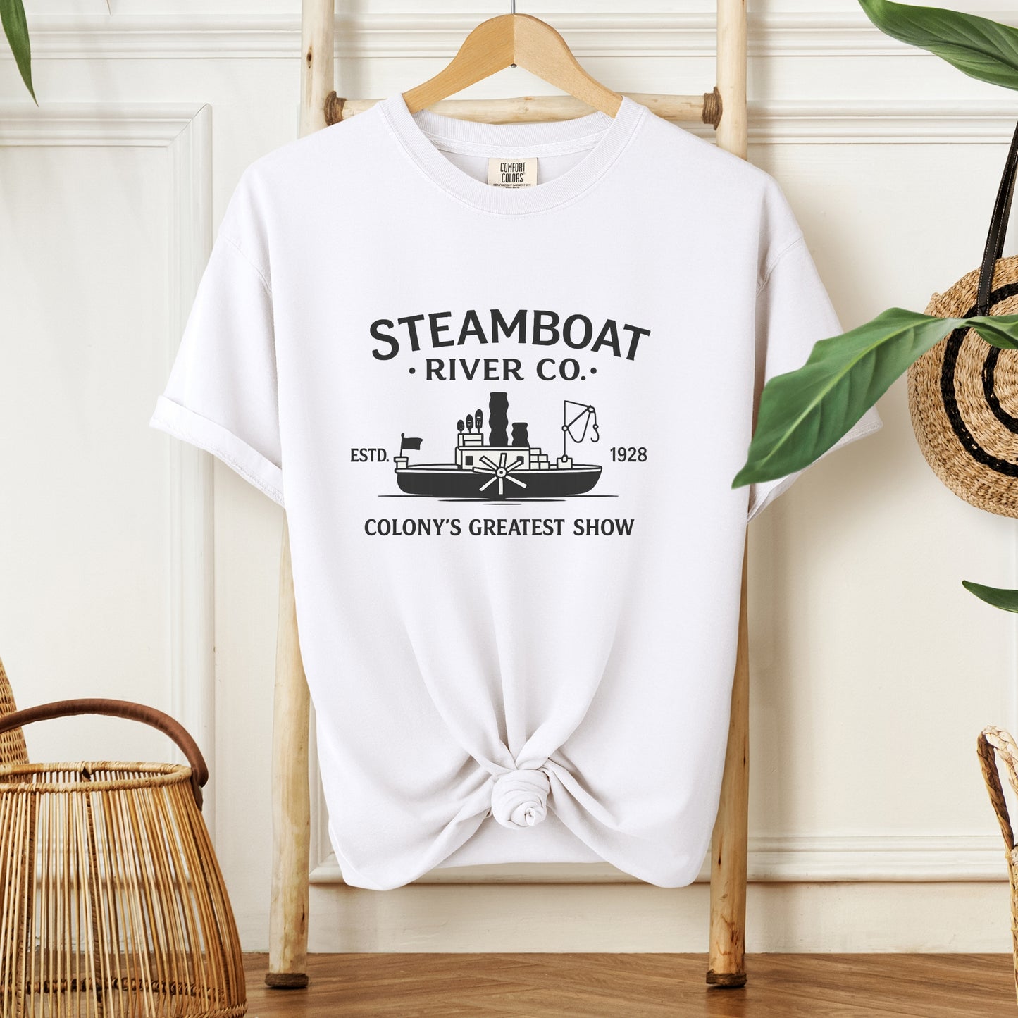 Steamboat Willie Inspired T Shirt Vintage Riverboat Tee Retro Cartoon Style Shirt Steamboat River Co Graphic Theme Park Fan Gift