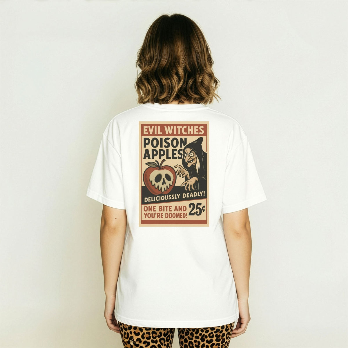 Poison Apple T Shirt Evil Queen Inspired Vintage Graphic Tee Fairytale Villain Halloween Shirt