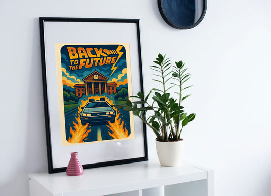 Back to the Future Print – Retro Movie Poster for 80s Film Fans & Time Travellers