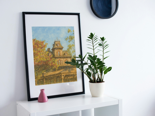 Phantom Manor Watercolour Print – Disneyland Paris Inspired Wall Art for Disney Fans