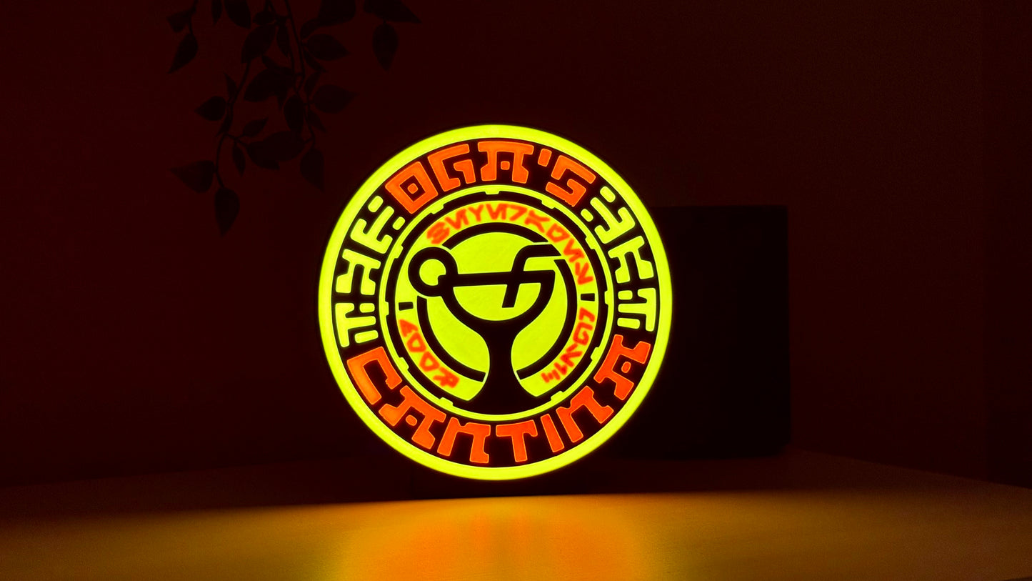 Ogas Cantina Inspired Light Box USB Powered Dimmable LED Lamp Star Wars Galaxy Style Night Light Sci Fi Room Decor