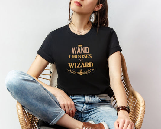 The Wand Chooses the Wizard T-Shirt – Harry Potter Inspired Tee for Witches & Wizards