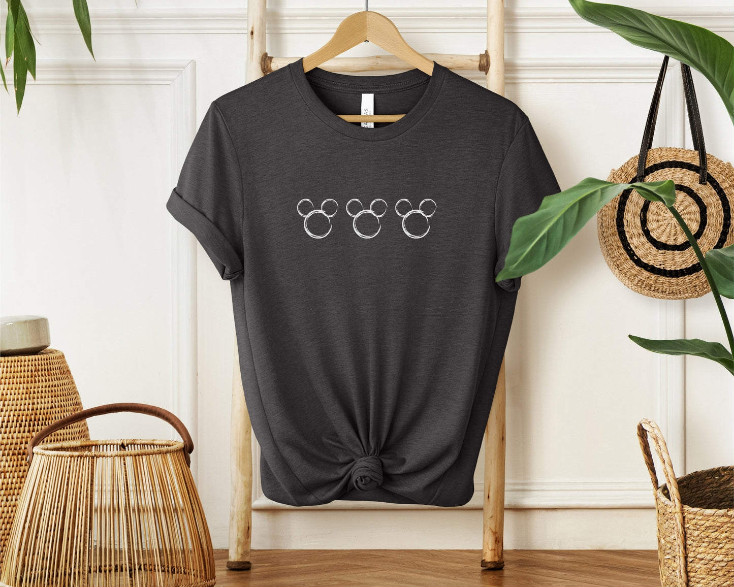 Classic Mickey Inspired Sketch T-Shirt – Minimalist Disney Tee for Theme Park Outfits & Everyday Magic