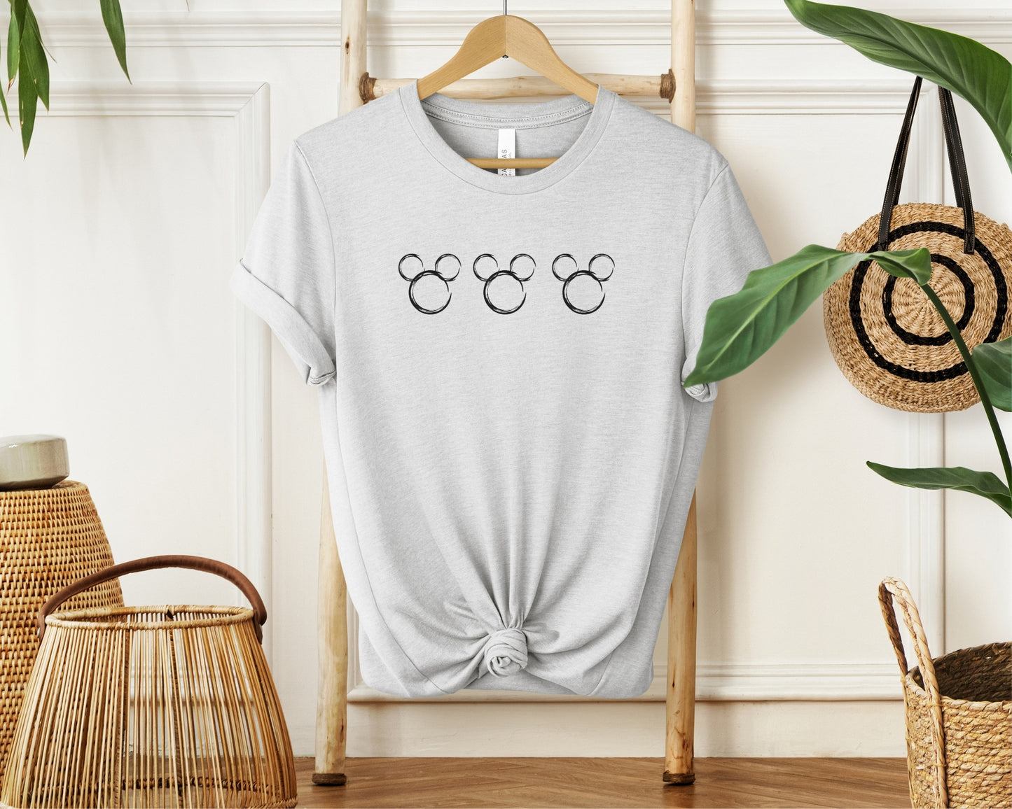 Classic Mickey Inspired Sketch T-Shirt – Minimalist Disney Tee for Theme Park Outfits & Everyday Magic