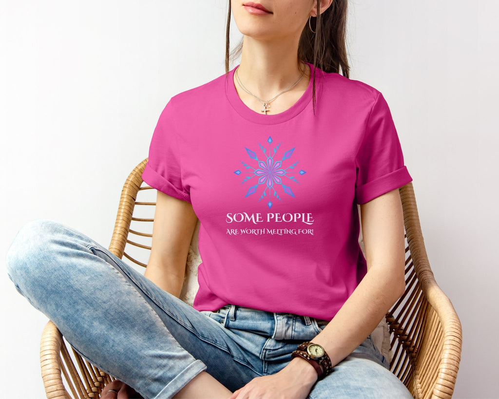 Some People Are Worth Melting For T-Shirt | Frozen Inspired Tee for Disney Fans