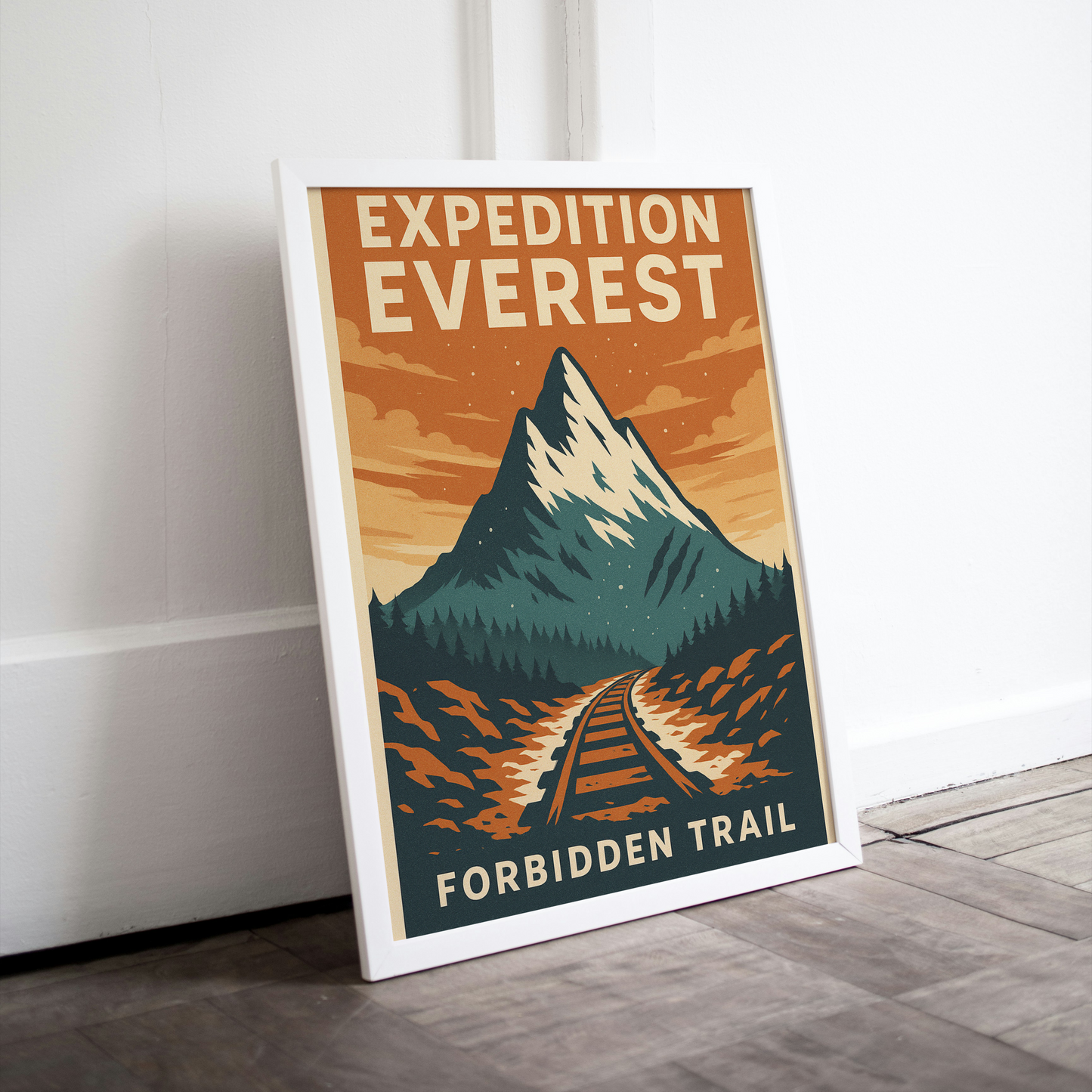 Expedition Everest Poster – Yeti Mountain Wall Art for Disney & Coaster Fans