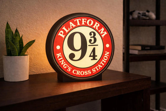 Platform 9 3/4 Inspired Light Box Wizard Style LED Night Light USB Powered Dimmable Lamp Magical Room Decor