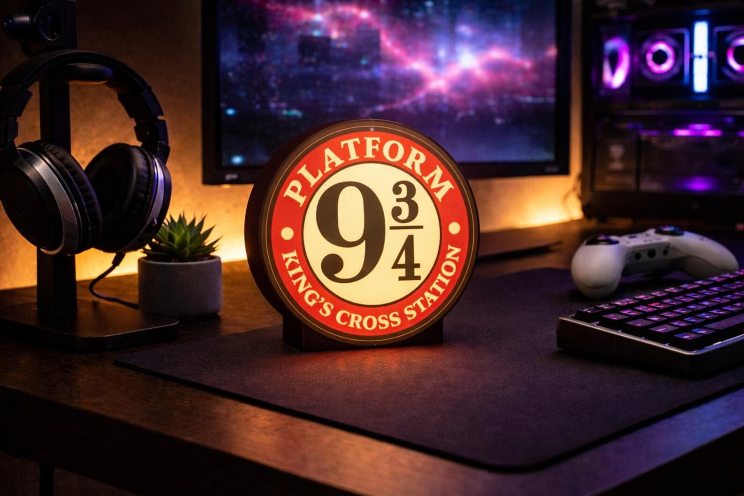 Platform 9 3/4 Inspired Light Box Wizard Style LED Night Light USB Powered Dimmable Lamp Magical Room Decor
