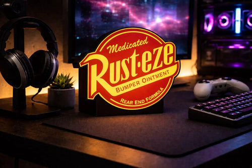 Cars Inspired Rusteze Light Box Pixar Style LED Night Light USB Powered Dimmable Lamp Movie Room Decor