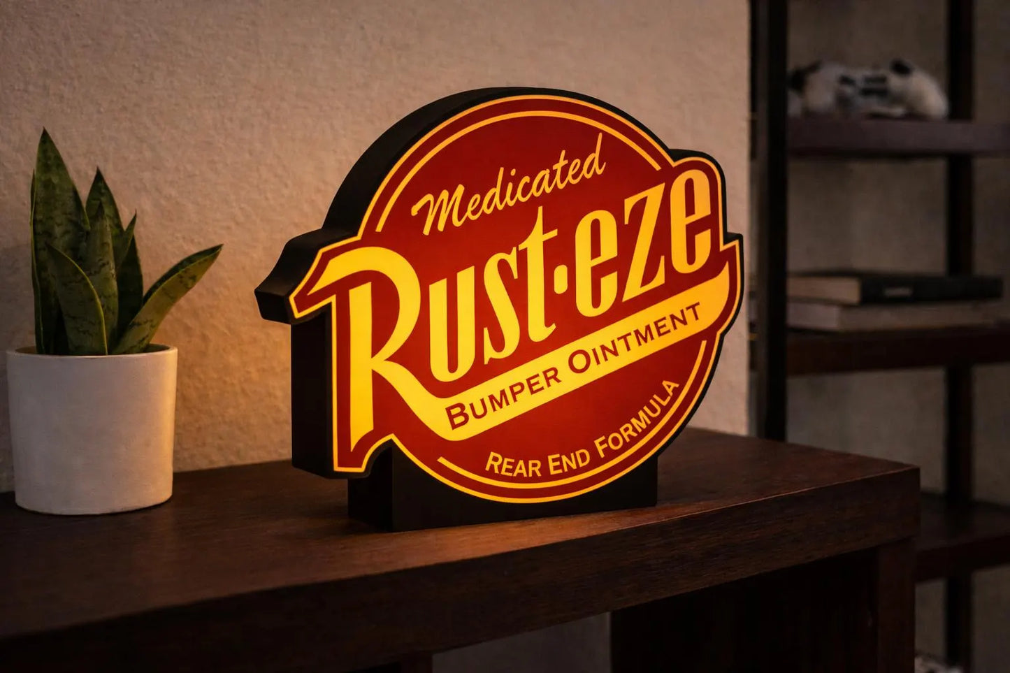 Cars Inspired Rusteze Light Box Pixar Style LED Night Light USB Powered Dimmable Lamp Movie Room Decor