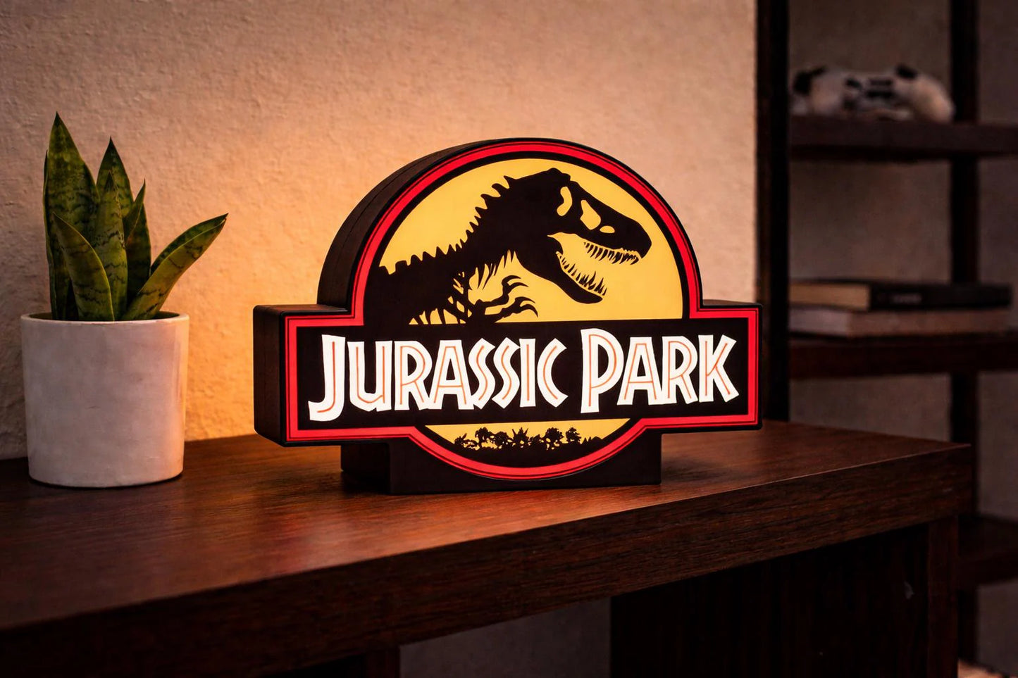 Jurassic Park Inspired Light Box Dinosaur Movie LED Night Light USB Powered Dimmable Lamp Sci Fi Room Decor